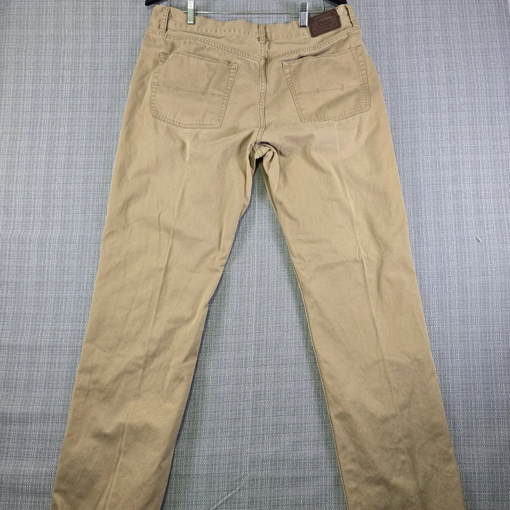 Polo Ralph Lauren 650 Straight Leg Pants Mens 36x34 Sand 5-Pocket Twill Classic
